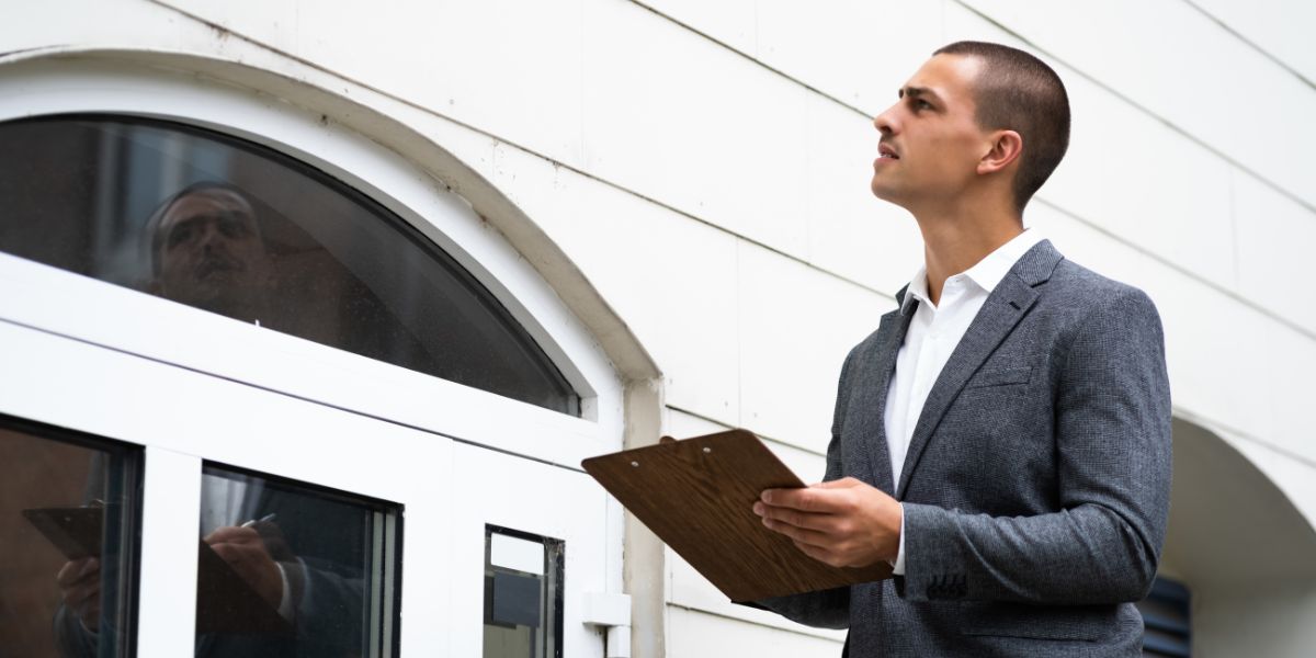 a home appraiser performing an appraisal